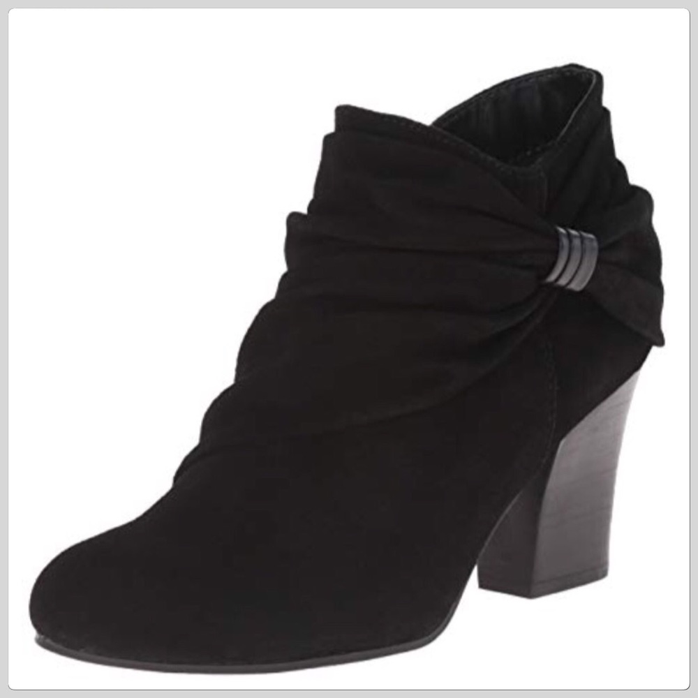 Andrew Geller Beautiful Black Suede Heeled Boots Size 10 Worn Once Like New - Picture 3 of 8